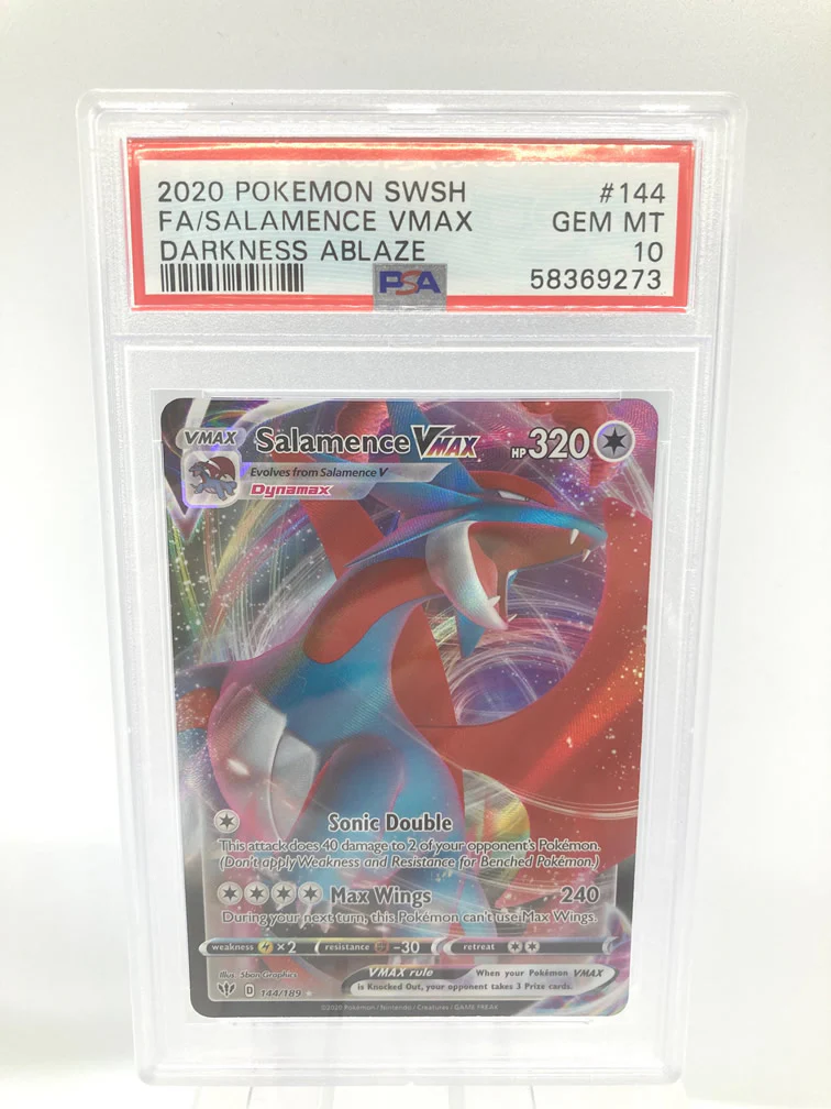 Salamence VMAX 144/189 PSA 10 Gem Mint Graded Pokemon Card