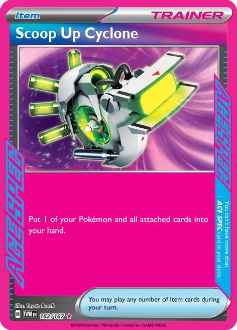 Scoop Up Cyclone 162/167 ACE SPEC Rare Pokemon Card (SV Twilight Masquerade)