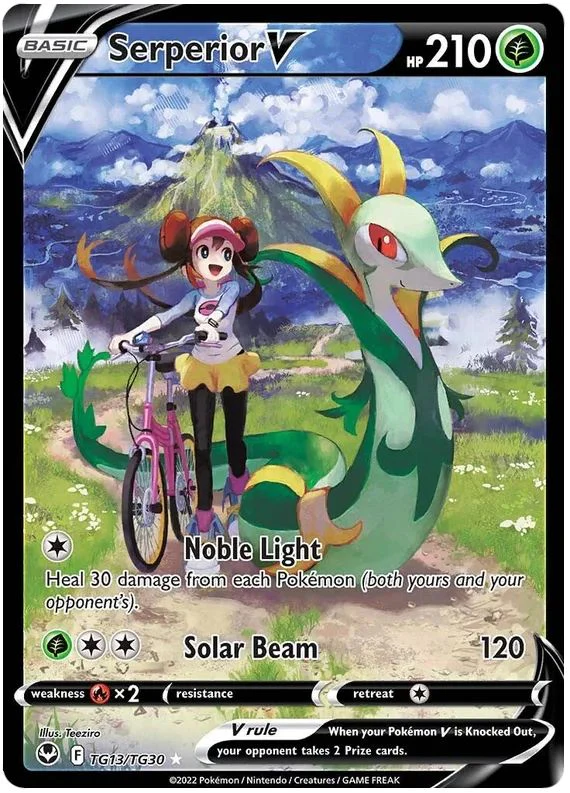Serperior V TG13/TG30 Ultra-Rare Rare Pokemon Card (Silver Tempest Trainer Gallery)