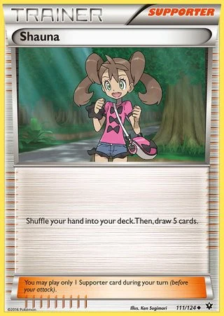 Shauna 111/124 Uncommon Reverse Holo Pokemon Card (XY Fates Collide)