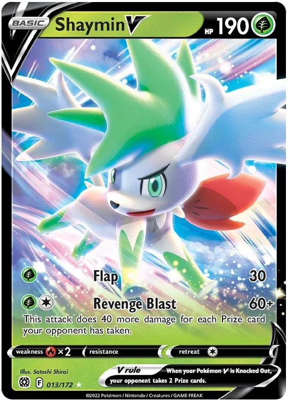 Shaymin V 013/172 Ultra Rare Pokemon Card (SWSH Brilliant Stars)