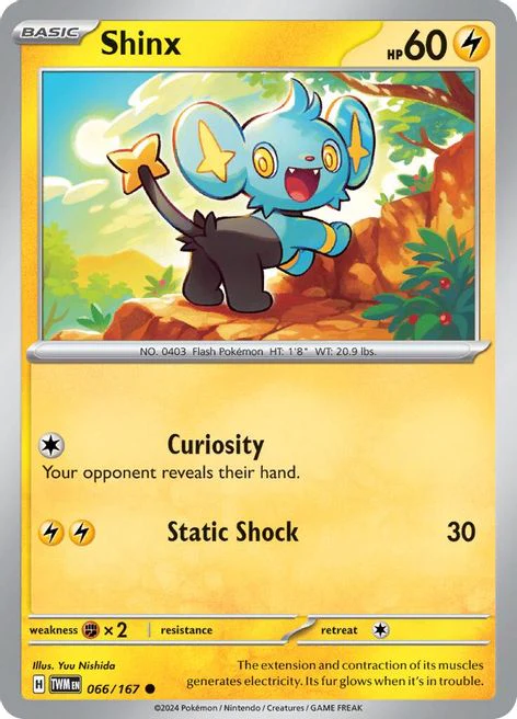 Shinx 066/167 Common Pokemon Card (SV Twilight Masquerade)