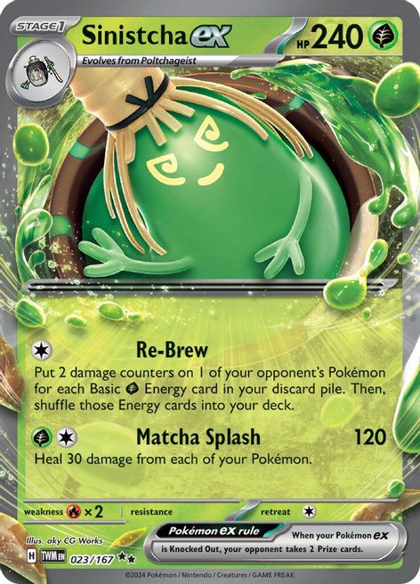 Sinistcha ex 023/167 Double Rare Pokemon Card (SV Twilight Masquerade)