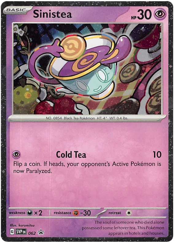Sinistea SVP062 Pokemon Promo Card (SV Promo Series)