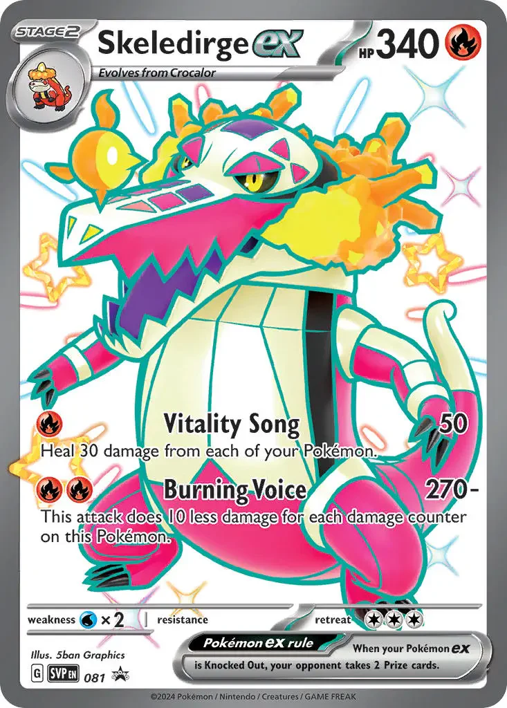 Skeledirge ex SVP081 Pokemon Promo Card (SV Promo Series)