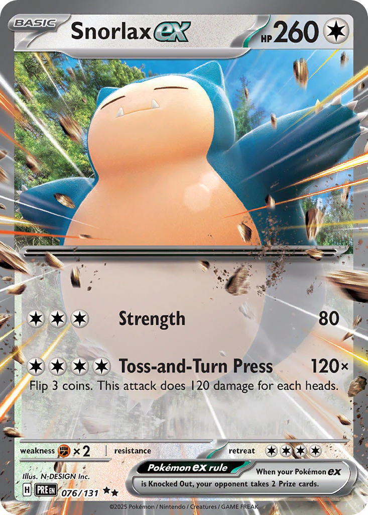 Snorlax ex 076/131 Double Rare Pokemon Card (Scarlet & Violet Prismatic Evolutions)