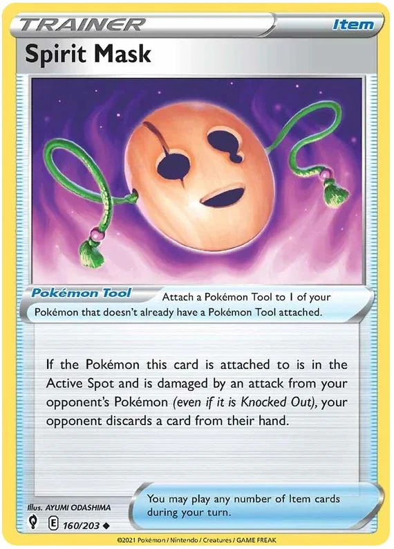 Spirit Mask 160/203 Uncommon Pokemon Card (SWSH Evolving Skies)