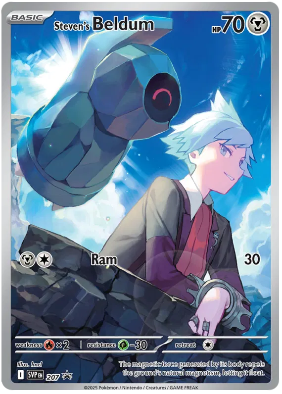 Steven's Beldum SVP207 Pokemon Promo Card (SV Promo Series)