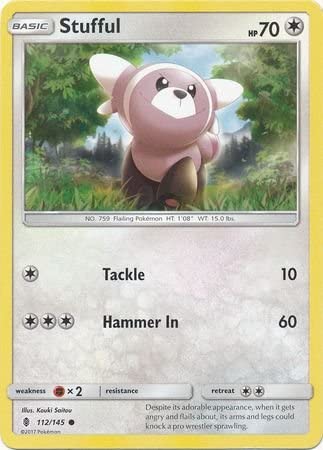 Stufful 112/145 Common Pokemon Card (SM Guardians Rising)