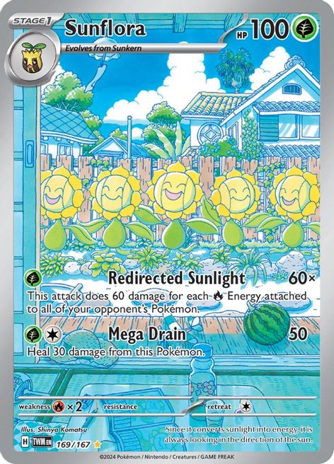 Sunflora 169/167 Illustration Rare Pokemon Card (SV Twilight Masquerade)