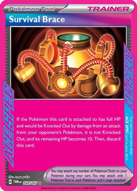 Survival Brace 164/167 ACE SPEC Rare Pokemon Card (SV Twilight Masquerade)