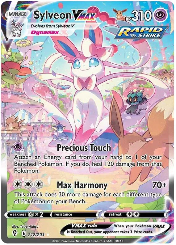 Sylveon VMAX 212/203 Alt. Art Pokemon Card (SWSH Evolving Skies)