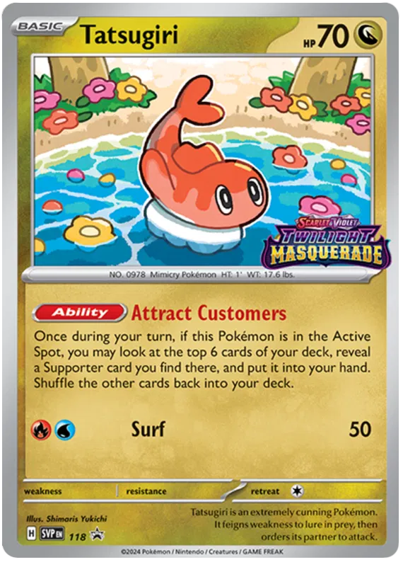 Tatsugiri SVP118 Pokemon Promo Card (SV Promo Series)