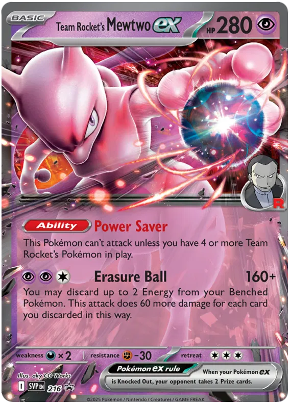 Team Rocket's Mewtwo ex SVP216 Pokemon Promo Card (SV Promo Series)
