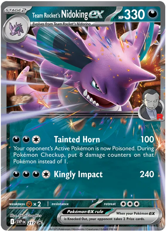 Team Rocket's Nidoking ex SVP217 Pokemon Promo Card (SV Promo Series)