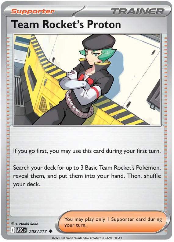 Team Rocket's Proton 208/217 Uncommon Pokemon Card (Mega Evolution Ascended Heroes)
