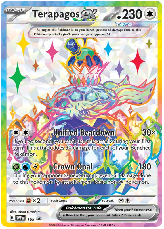Terapagos ex SVP165 Pokemon Promo Card (SV Promo Series)