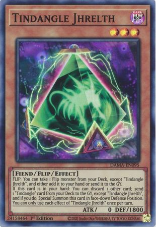 Tindangle Jhrelth DAMA-EN095 Super Rare Yu-Gi-Oh Card (Dawn of Majesty)