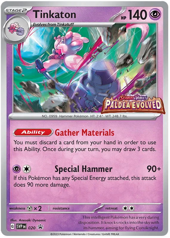 Tinkaton SVP020 Pokemon Promo Card (SV Promo Series)
