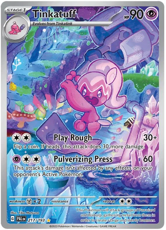 Tinkatuff 217/193 Illustration Rare Pokemon Card (SV2 Paldea Evolved)