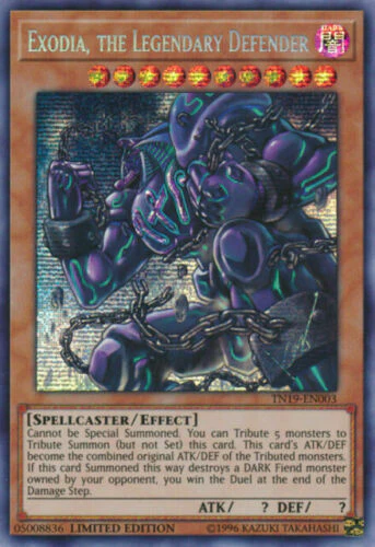 TN19-EN003 Exodia, the Legendary Defender Prismatic Secret Rare Limited Edition (Yu-Gi-Oh! TCG)