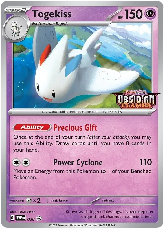 Togekiss SVP038 Pokemon Promo Card (SV Promo Series)