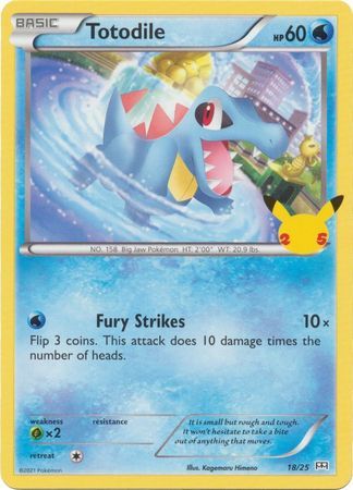 Totodile 18/25 Non-Holo Pokemon Card (McDonalds Collection 2021)