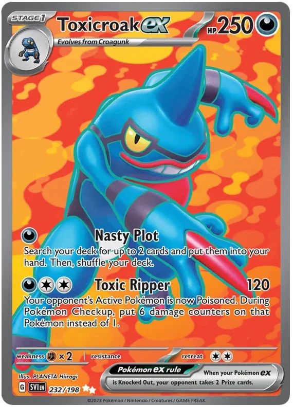 Toxicroak ex 232/198 Ultra Rare Double Pokemon Card (Scarlet & Violet Base)