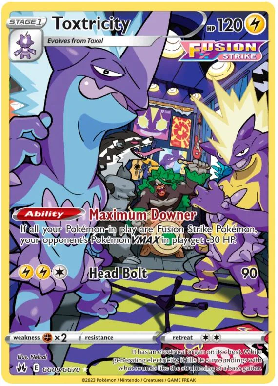 Toxtricity GG09/GG70 GGH Pokemon Card (SWSH Crown Zenith GG)