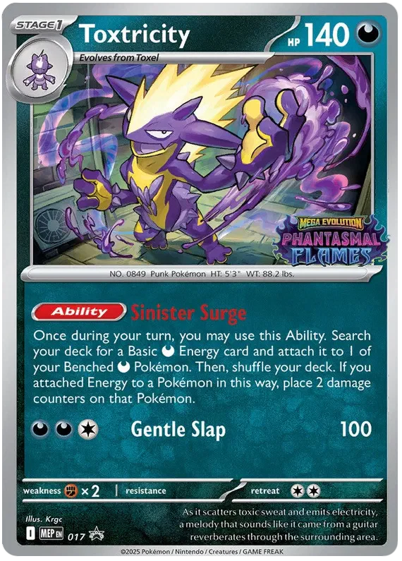 Toxtricity MEP017 Pokemon Promo Card (Mega Evolution Black Star Promos)