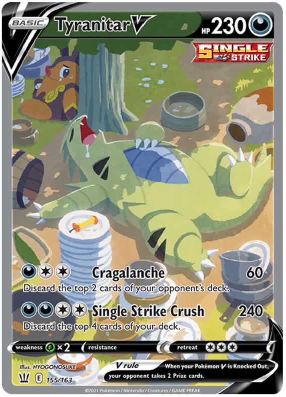 Tyranitar V 155/163 Ultra Rare Pokemon Card (Battle Styles)