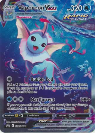 Vaporeon VMAX SWSH182 Full Art Pokemon Promo Card (SWSH Promo Series)