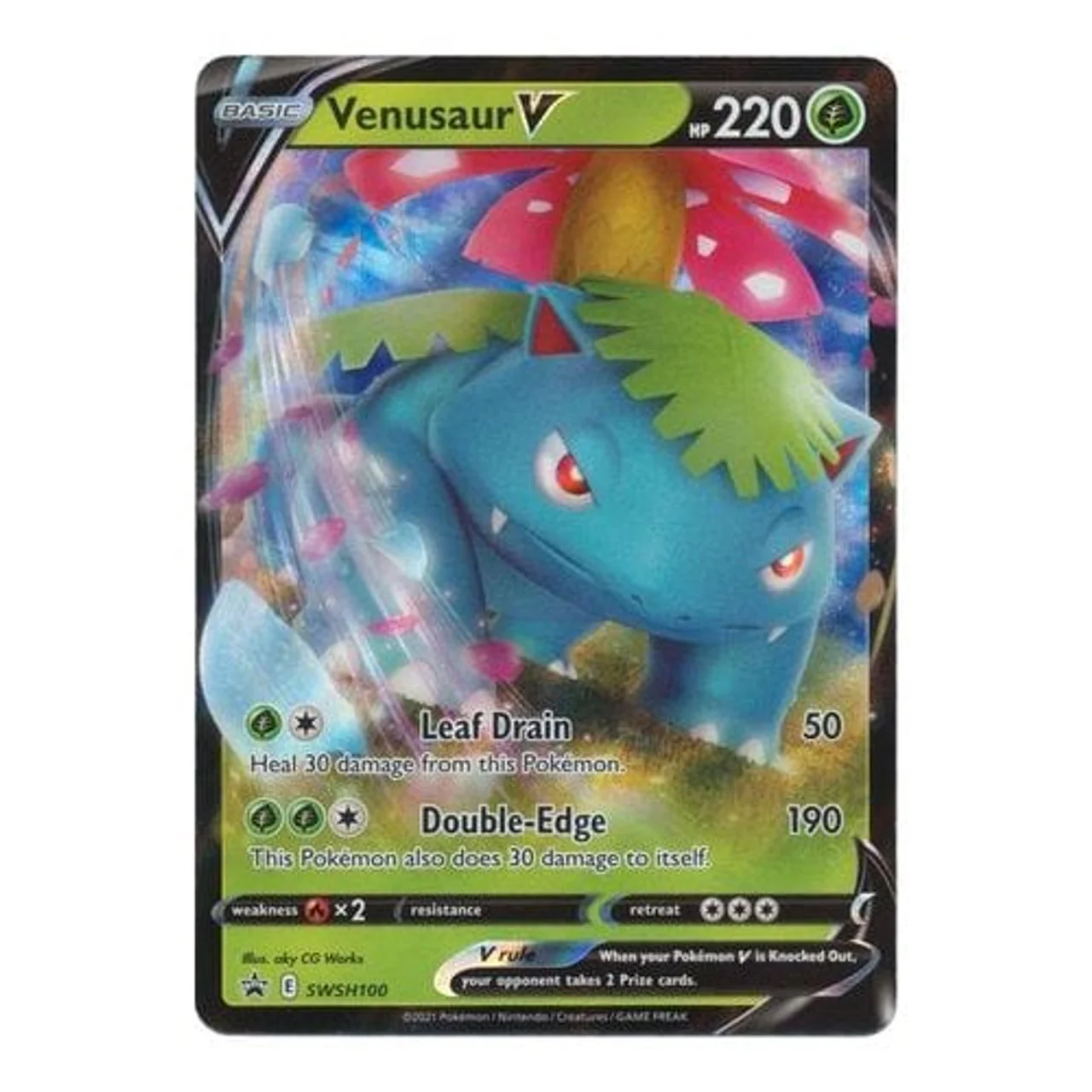 Venusaur V SWSH100 Pokemon Promo Card (SWSH Promo Series)