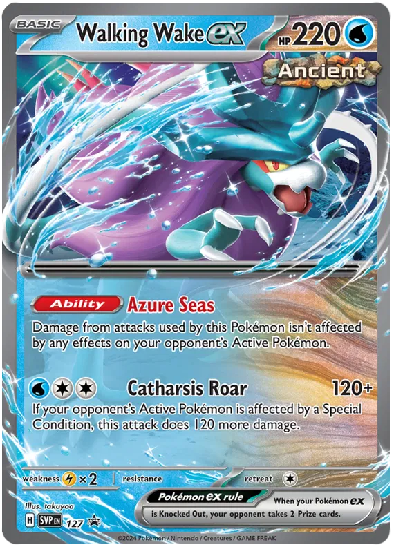 Walking Wake ex SVP127 Pokemon Promo Card (SV Promo Series)