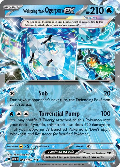 Wellspring Mask Ogerpon ex 064/167 Double Rare Pokemon Card (SV Twilight Masquerade)
