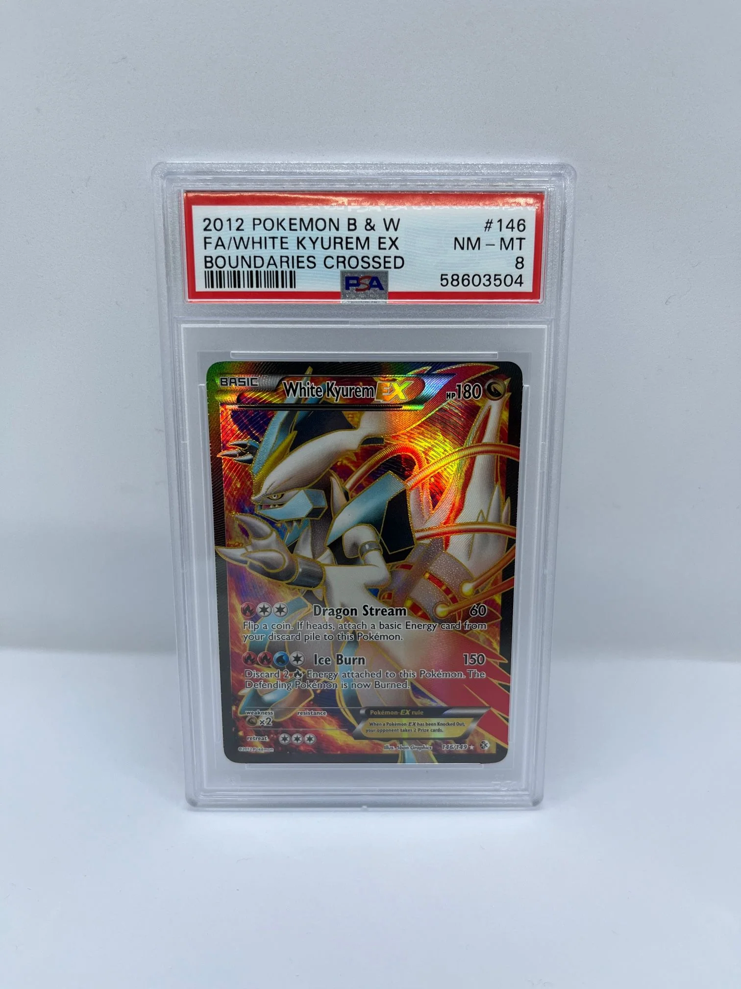 White Kyurem EX 146/149 PSA 8 (2012 Pokemon B & W)