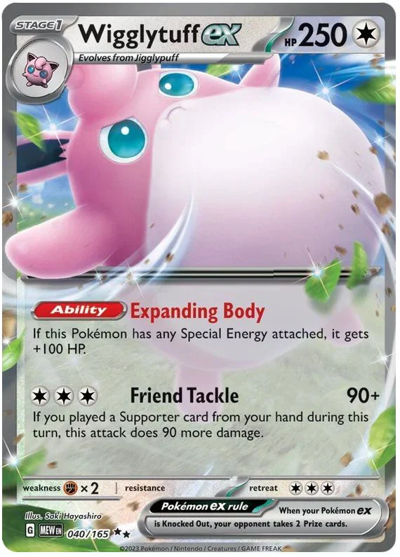 Wigglytuff ex 040/165 Double Rare Pokemon Card (Pokemon SV 151)