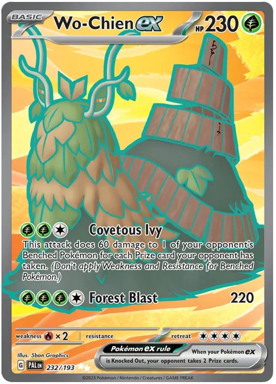 Wo-Chien ex 232/193 Ultra Rare Double Pokemon Card (SV2 Paldea Evolved)