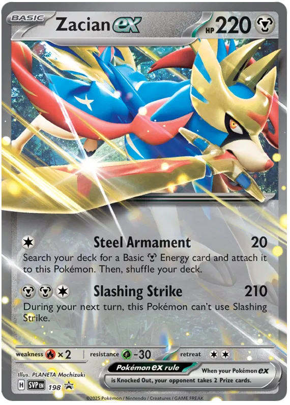 Zacian ex SVP198 Pokemon Promo Card (SV Promo Series)