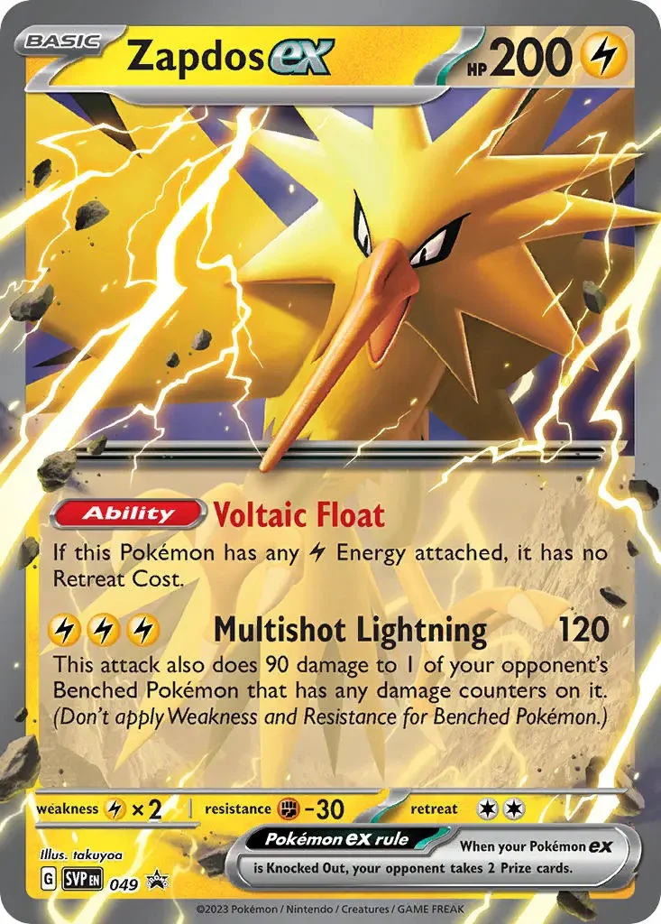Zapdos ex SVP049 Pokemon Promo Card (SV Promo Series)